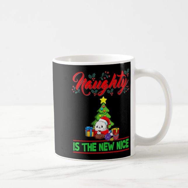 Caneca De Café Naughty Is The New Nice Christmas Santa Xmas Premi (Direita)