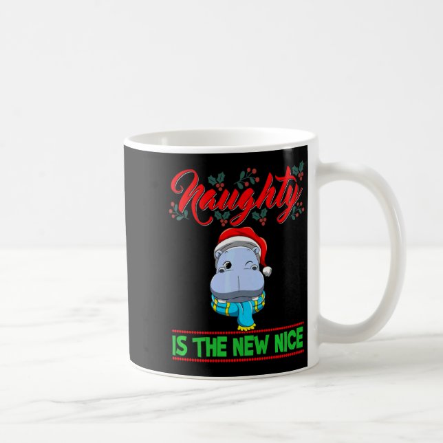 Caneca De Café Naughty Is The New Nice Christmas Santa Xmas Premi (Direita)