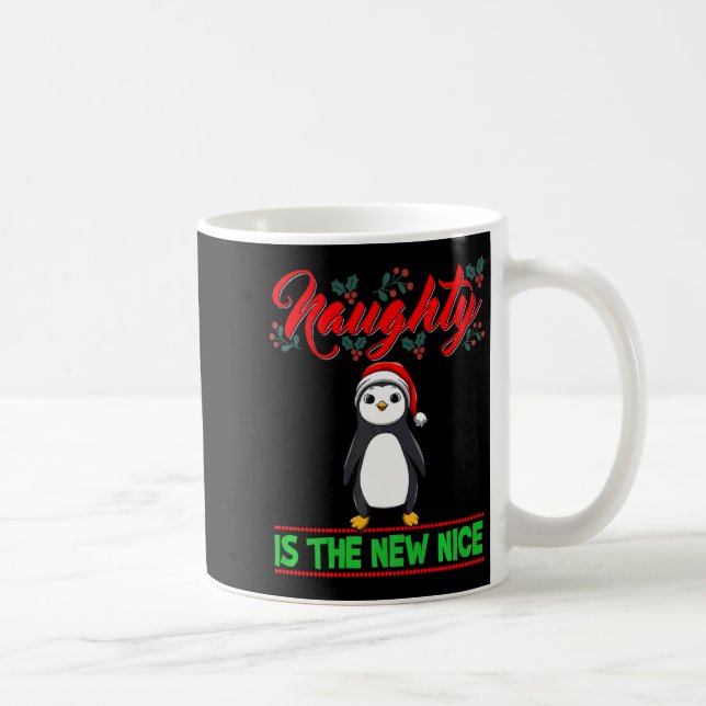 Caneca De Café Naughty Is The New Nice Christmas Santa Xmas Premi (Direita)