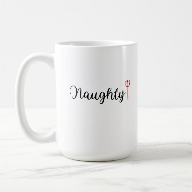 Caneca De Café Naughty Mug - Coleção Maldita e Boa (Esquerda)