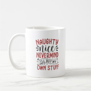 Caneca De Café Naughty Nice Personalizado