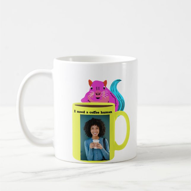 Caneca De Café Naughty Squirrel #279 Coffee Human (Esquerda)