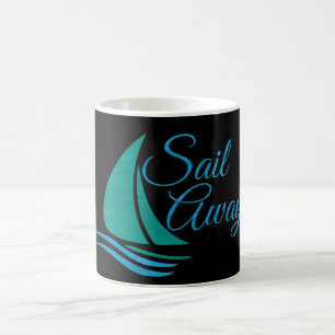 Caneca De Café Náutico Navegar Para Longe
