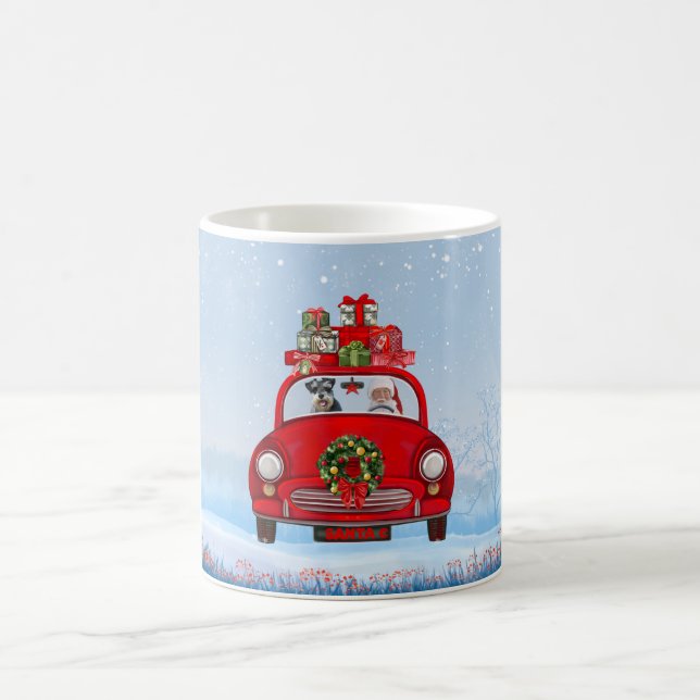 Caneca De Café Nauzer Cachorro No Carro Com Papai Noel (Centro)