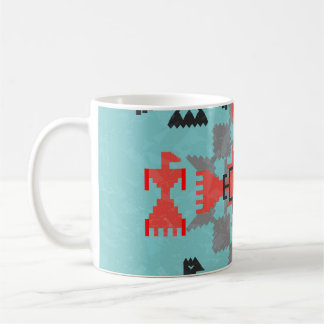 Caneca De Café Navajo Birds, Etnia Tribal Vintage.