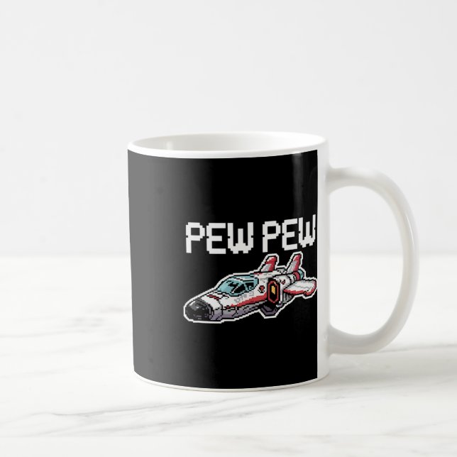 Caneca De Café Nave de Videogame Retrô Arcade Divertido Nostalgia (Direita)