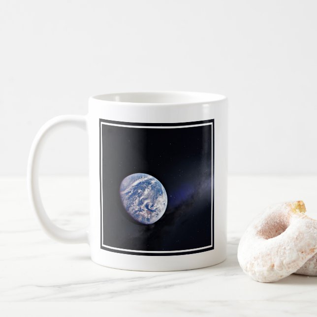 Caneca De Café Nave Espacial Dragão Xl Com Planeta Terra Em Distâ (Com Donut)