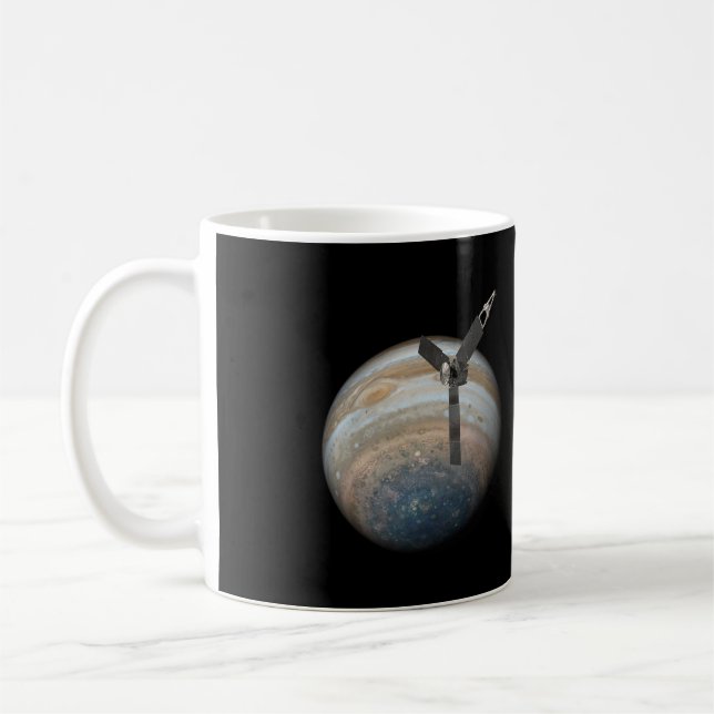 Caneca De Café Nave Espacial Juno no Planeta Júpiter (Esquerda)