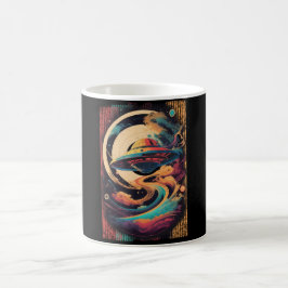 Caneca De Café Nave Espacial Viaje Galaxia Taza