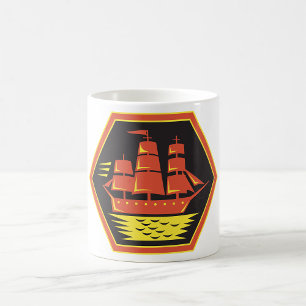 Caneca De Café Navegação de Navio Clipper Antigo