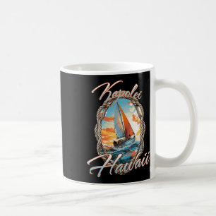 Caneca De Café Navegação No Mar Do Havaí De Kapolei E Sol