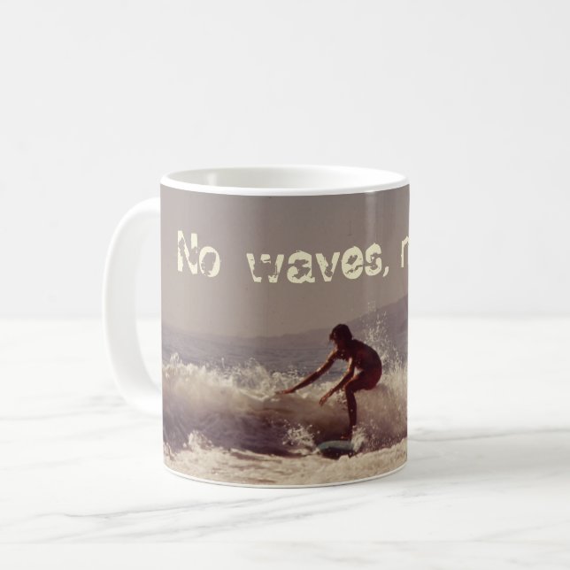 Caneca De Café Navegação sem ondas sem glória Design de motivação (Frente Esquerda)