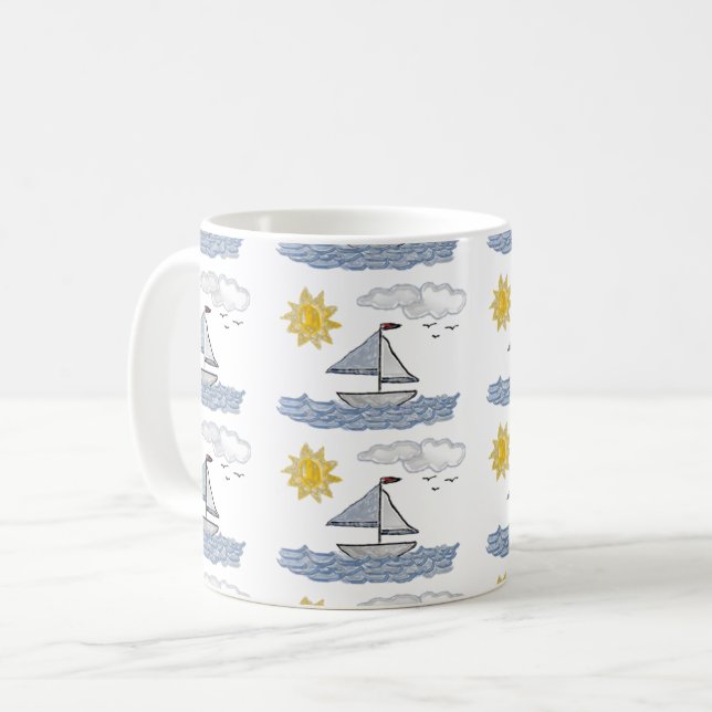 Caneca De Café Navegador 3D (Frente Esquerda)