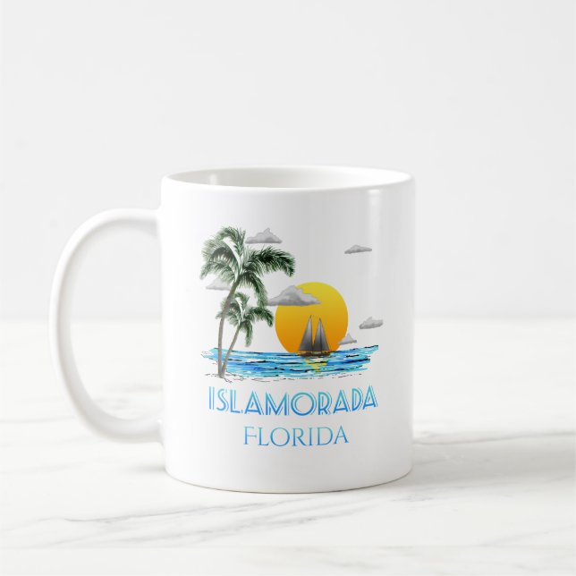 Caneca De Café Navegando em Islamorada Florida Keys (Esquerda)
