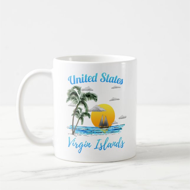 Caneca De Café Navegando pelas Ilhas Virgens Americanas (Esquerda)