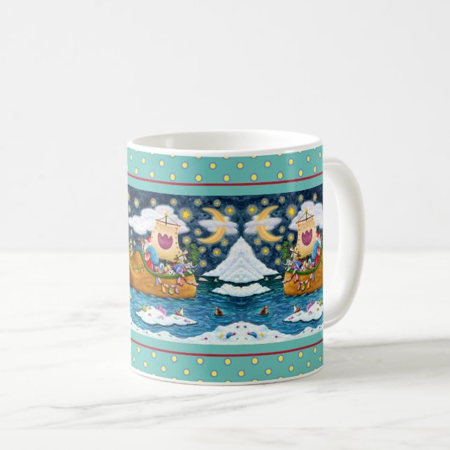 CANECA DE CAFÉ NAVIO CALÇADO NEERLANDÊS, ICEBERGS, BALEIA, URSO (Frente Esquerda)