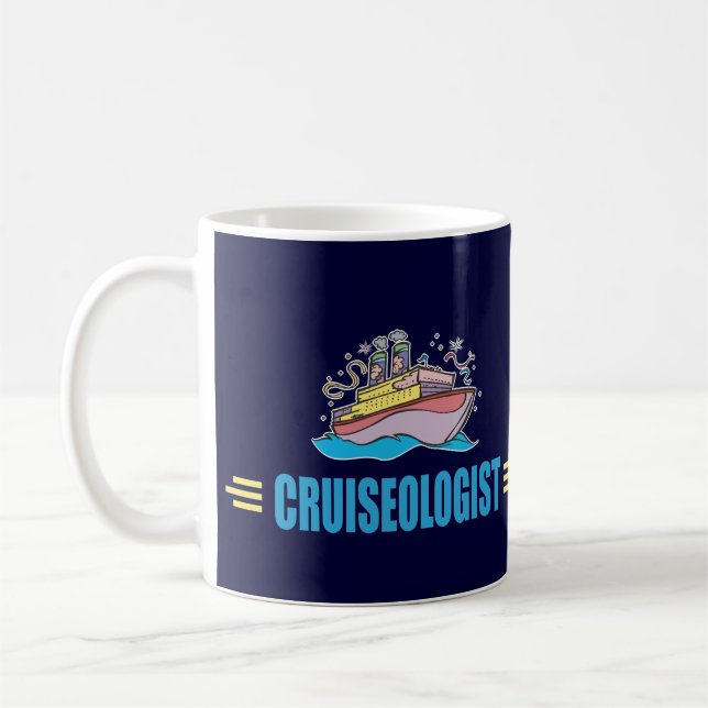 Caneca De Café Navio de cruzeiro engraçado (Esquerda)