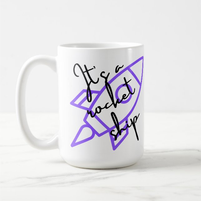 Caneca De Café Navio de foguetes (Esquerda)