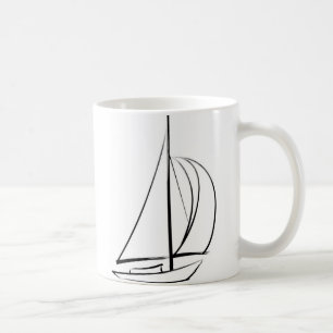 Caneca De Café Navio de navegação Black Brushaft