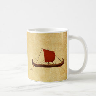 Caneca De Café Navio de navegação vermelho II