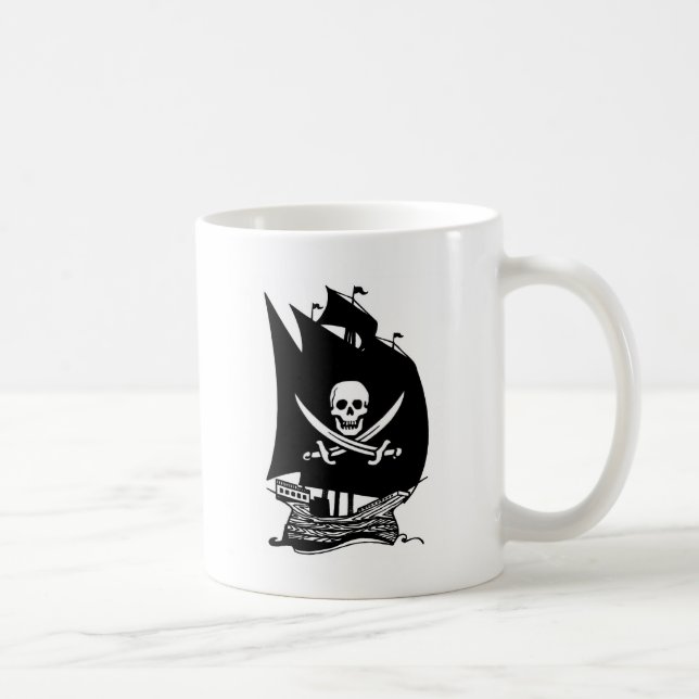 Caneca De Café Navio de pirata (Direita)