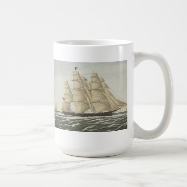 Caneca De Café Navio de tosquiadeira, nuvem de voo (Direita)