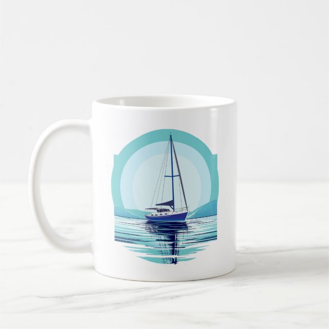 Caneca De Café Navio de vela ancorado (Esquerda)