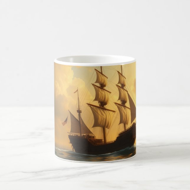 Caneca De Café Navio Dourado (Centro)