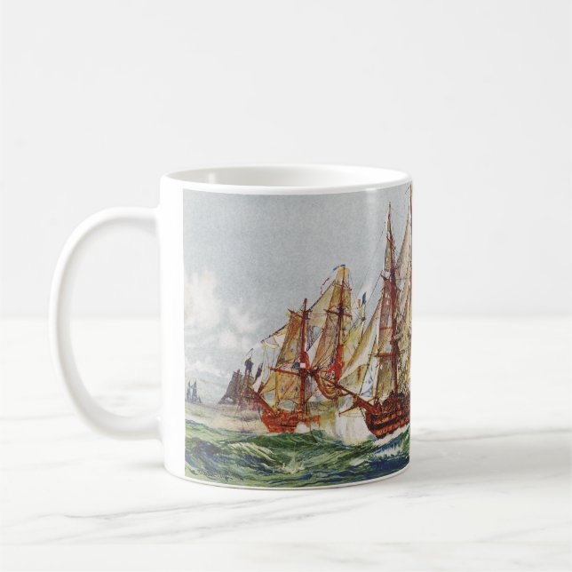 Caneca De Café Navios Batalha de Trafalgar (Esquerda)