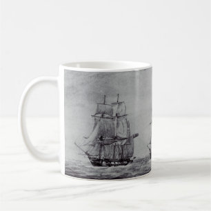 Caneca De Café Navios Gráficos de Arte Fina Oceanic Trek