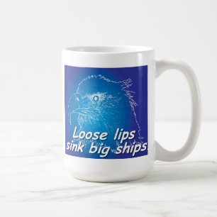 Caneca De Café Navios grandes do dissipador fraco dos lábios.
