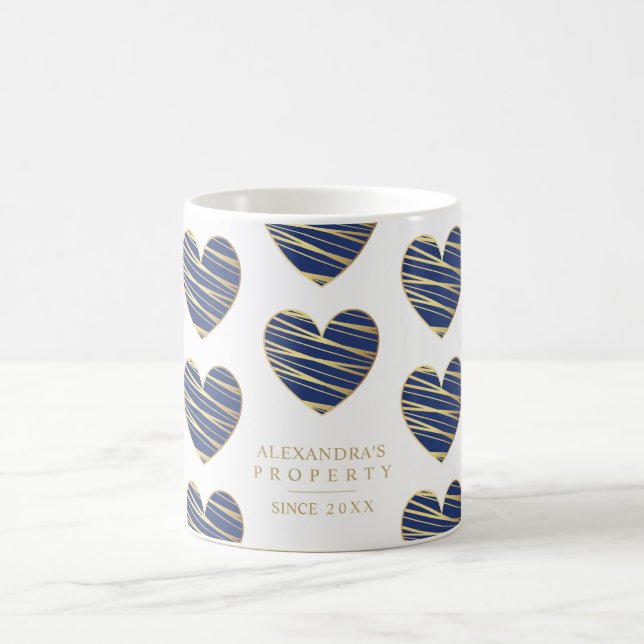 Caneca De Café Navy Heart Best Friends All Occasion  (Centro)
