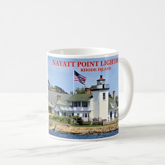 Caneca De Café Nayatt Point Lighthouse, Rhode Island Mug (Frente Esquerda)