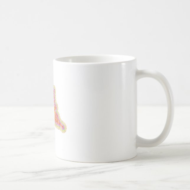 Caneca De Café Nazca Lines Hummingbird com efeito de papel rugoso (Direita)