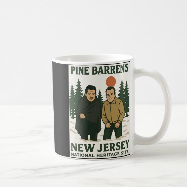 Caneca De Café Ne Barrens New Jersey Graphic Design  (Direita)