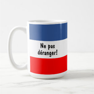 Caneca De Café Ne pas déranger (Não Incomodar) Bandeira frances
