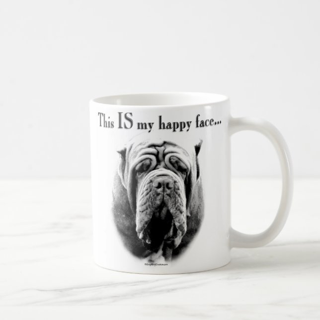 Caneca De Café Neapolitan Mastiff Face Feliz (Direita)