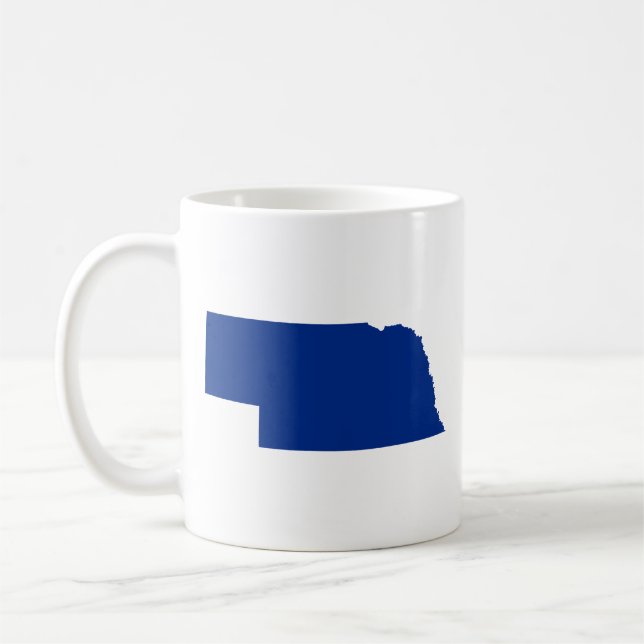 Caneca De Café Nebraska em Azul (Esquerda)