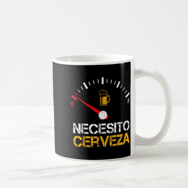 Caneca De Café Necesito Cerveza Funny Quote Saying Spanish Beer L (Direita)