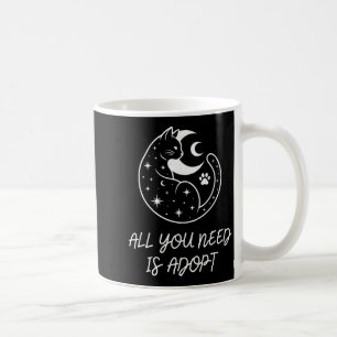 Caneca De Café Necessidade é Adotar Gato Engraçado Amante Gato Fo