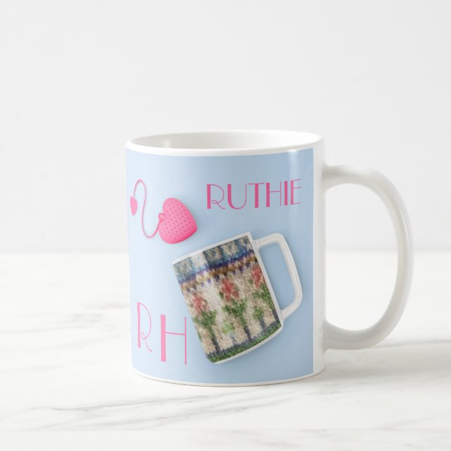 Caneca De Café Needlepoint Personalizado Ruthie (Direita)