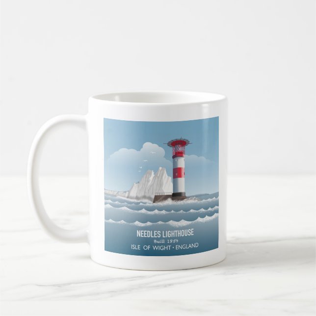 Caneca De Café Needles Lighthouse (Esquerda)