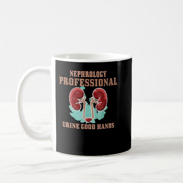 Caneca De Café Nefrologia Médica Urina Boa Mão Nefrologia (Esquerda)