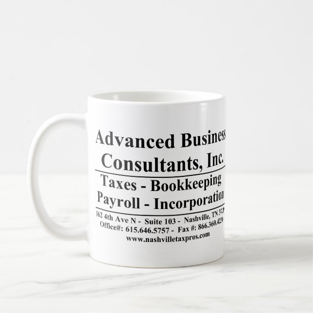 Caneca De Café Negócios Avançados (Esquerda)