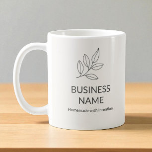 Caneca De Café Negócios Pequenos Minimalistas Botânicos Neutros