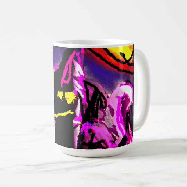 Caneca De Café Negra (Frente Esquerda)