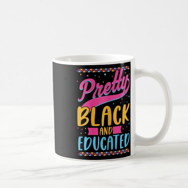 Caneca De Café Negra E Educada Negra-Americana (Direita)