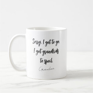 Caneca De Café Negra Engraçada E Vovó Branca Dizendo