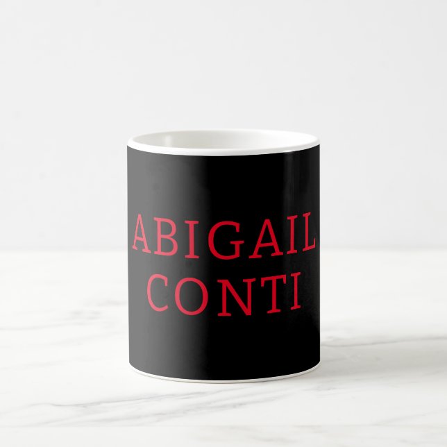 Caneca De Café Negra vermelha-vermelha minimalista profissional (Centro)