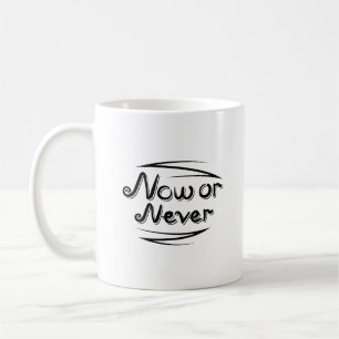 Caneca De Café Negrito Agora ou Nunca Letra Dinâmica Limpa Minima